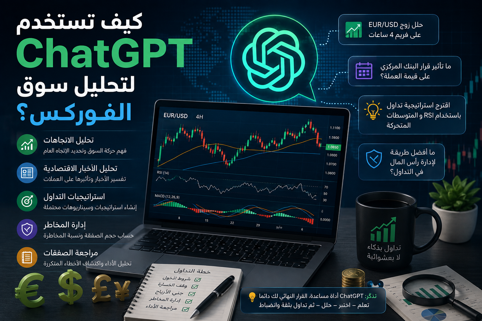 كيف تستخدم ChatGPT لتحليل سوق الفوركس؟ دليل شامل للمتداولين