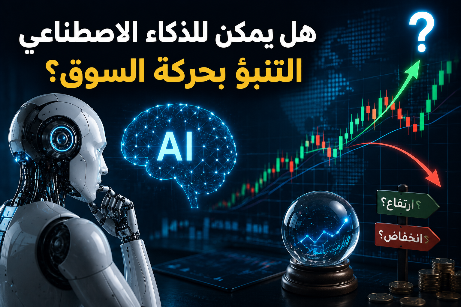 هل يمكن للذكاء الاصطناعي التنبؤ بحركة السوق؟ الحقيقة كاملة